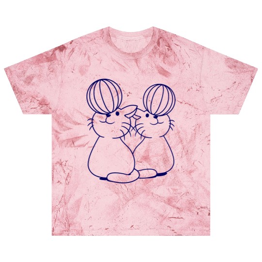 2 cats playing ball beach stand fun circus friends Blast T Shirts