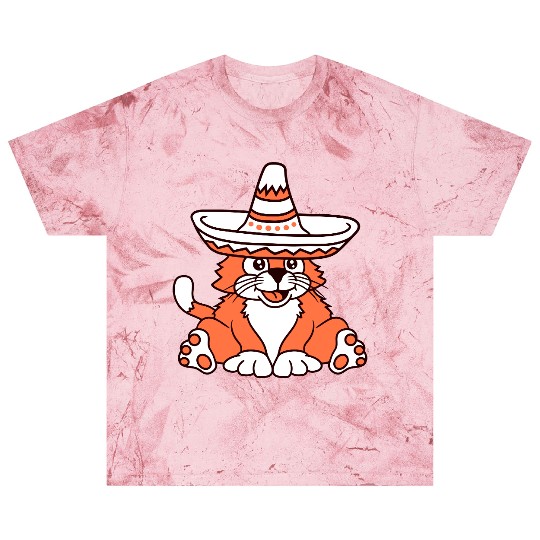 Sombrero Hat Cat Funny Cool Mexican Culture Kitten Blast T Shirts