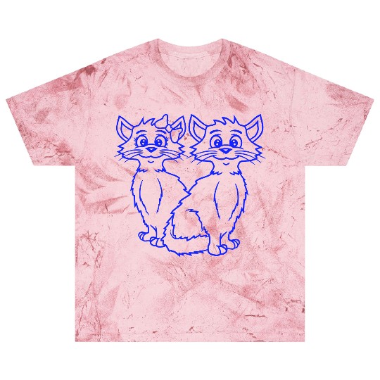 Two Cats 2 Romantic Love Valentine's Day Couple Blast T Shirts