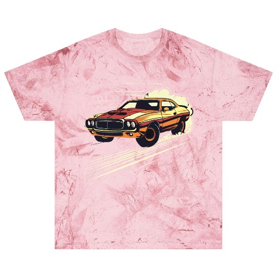 Classic Muscle Car in Action Blast T Shirts