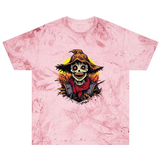 Cartoon Horror Scarecrow Blast T Shirts