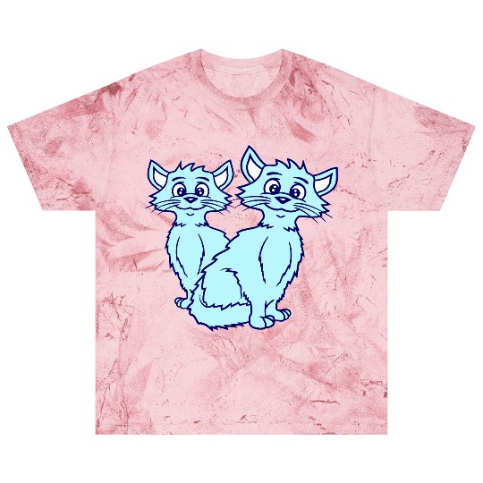 Two Happy Cats 2 Friends Love Couple Kitten Team Blast T Shirts
