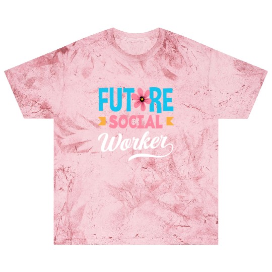 Future Social Worker With Flower Blast T Shirts