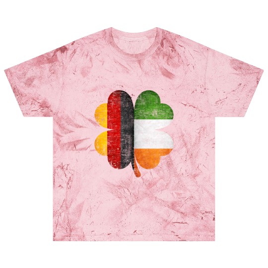 German Irish Shamrock Germany Ireland Flag Blast T Shirts