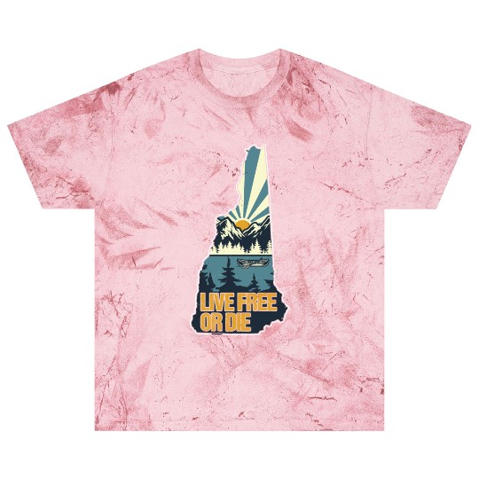 Live Free or Die Retro New Hampshire Nature Blast T Shirts
