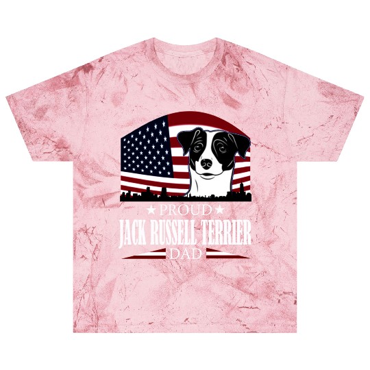 JACK RUSSELL TERRIER DAD AMERICAN FLAG- DOG Blast T Shirts