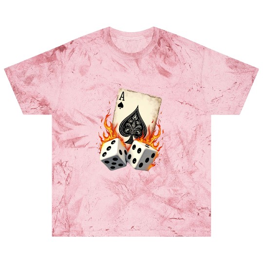 Ace of Spades Dice Flames Bold Casino Vibes Blast T Shirts