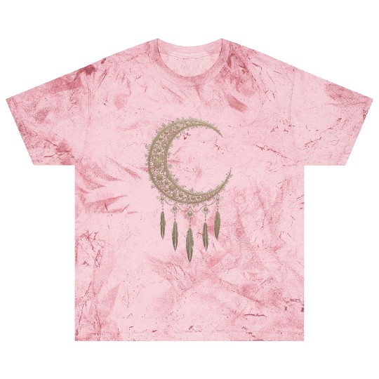 Elegant Moon With Feathers Blast T Shirts
