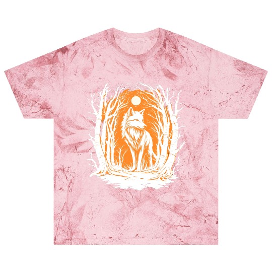 Wolf in Forest Blast T Shirts