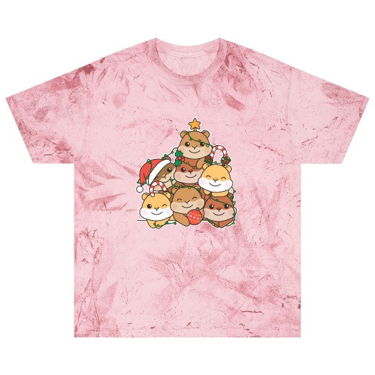 Hamster Christmas Tree Funny Animal Christmas Blast T Shirts