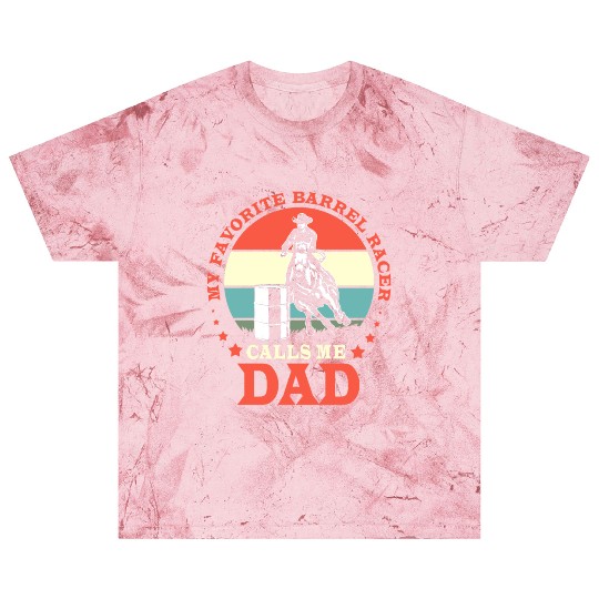 Retro Horse Riding Fathers Day Barrel Racing Dad Blast T Shirts