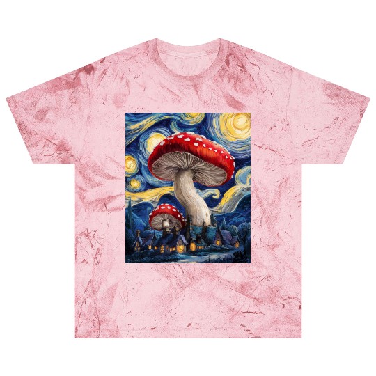 Starry Night Mushroom Surreal Dreamscape nature Blast T Shirts