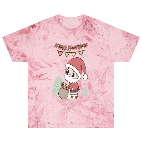 Chibi Santa Happy New Year Celebration Blast T Shirts