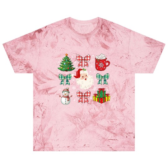 Christmas Coquette Bow Holiday Santa Family Tree Blast T Shirts