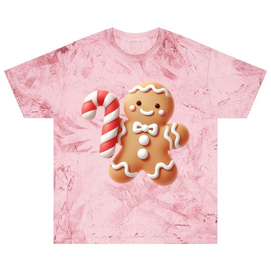 Happy gingerbread man with candy cane Blast T Shirts