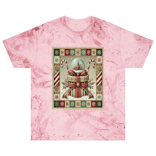 Christmas Snow Globe with Candy Canes and Ribbons Blast T Shirts