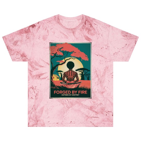 Vintage Afro Samurai Warrior - Forged By Fire Blast T Shirts