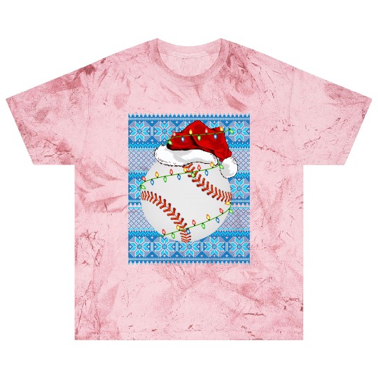 Baseball Christmas Lights Blast T Shirts