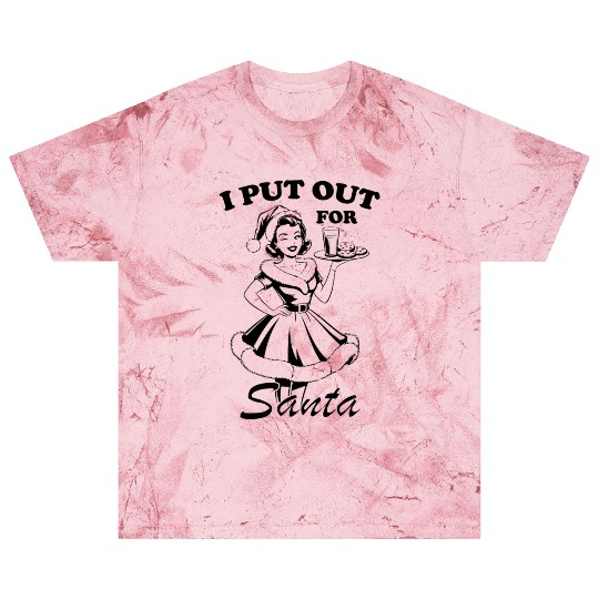 I Put Out For Santa , Retro Girl Christmas Blast T Shirts