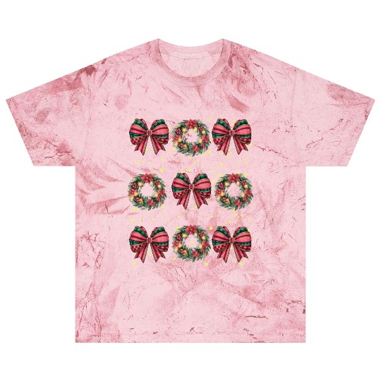 Christmas wreath, Christmas Coquette Bow Blast T Shirts