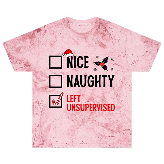 Left Unsupervised Christmas Checklist Blast T Shirts