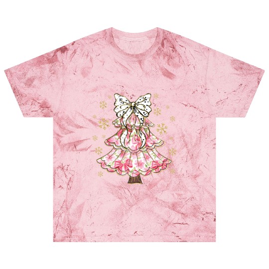 Preppy Pink Coquette Bow Xmas Tree Blast T Shirts