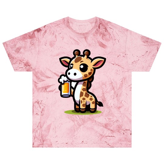 Cute Giraffe Drinking Beer Blast T Shirts