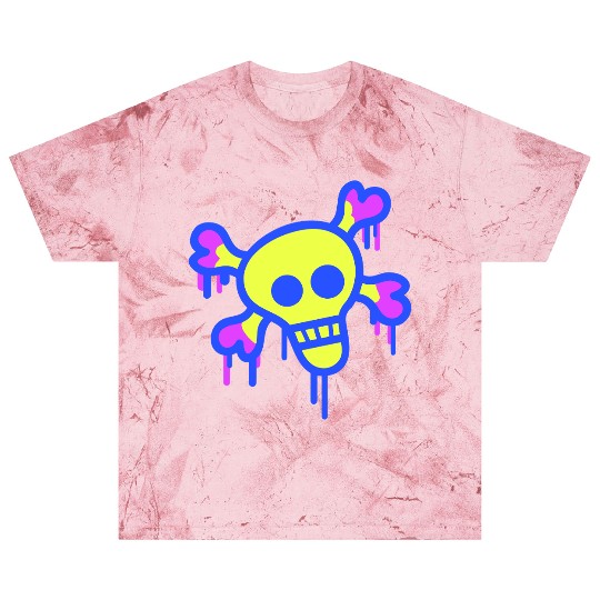 Pirate Skull and Bones Skeleton Graffiti Drops Fun Blast T Shirts