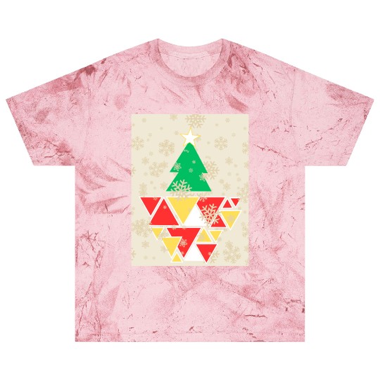 Geometric Christmas Tree Blast T Shirts