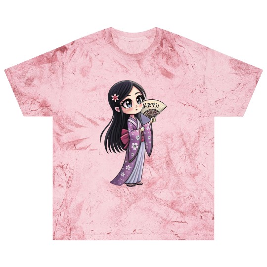 Cute Chibi Geisha Anime Inspired Kimono Design Blast T Shirts