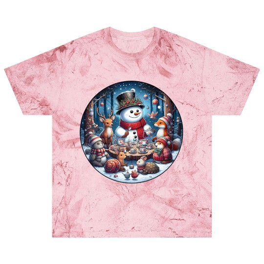 Funny Christmas Tea Party: Snowman & Woodland Fri Blast T Shirts