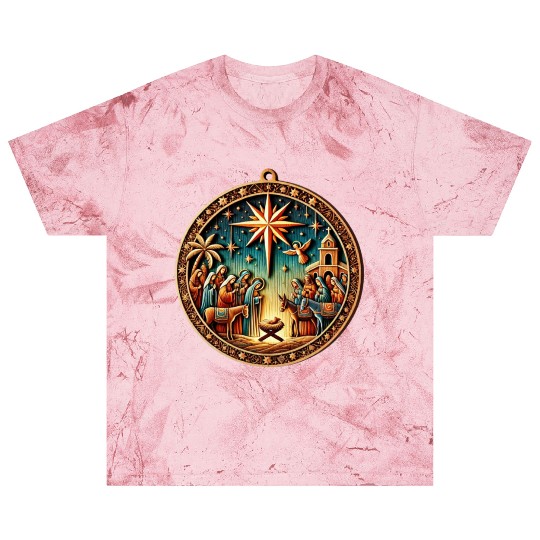 Christmas Nativity Scene Wooden Ornament Blast T Shirts