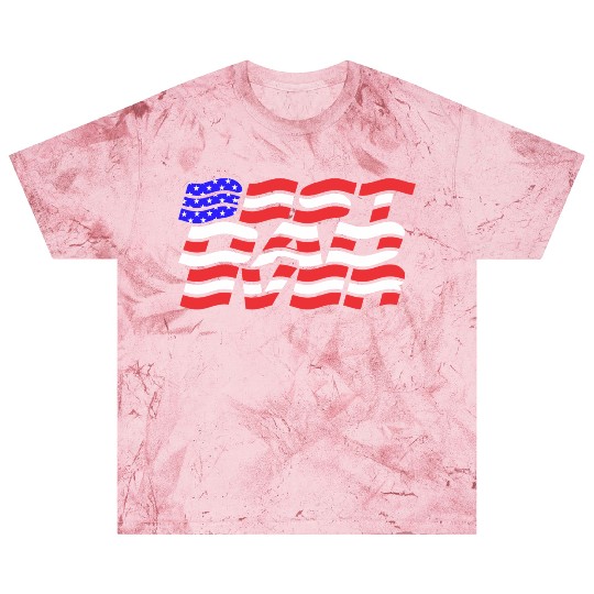 Best Dad Ever US Flag Blast T Shirts