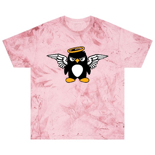 Evil Penguin Angel Wings Halo Holy Heaven Bad Mood Blast T Shirts