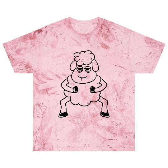 Sheep Tired Bored Look Standing Cute Cool Cartoon Blast T Shirts