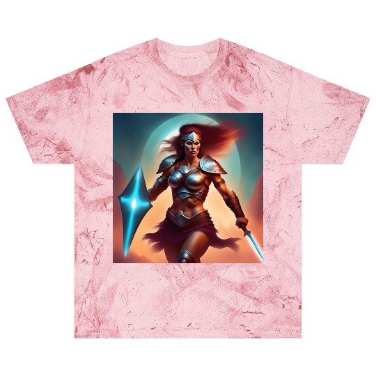 Barbarian warrior woman with magical sword Blast T Shirts