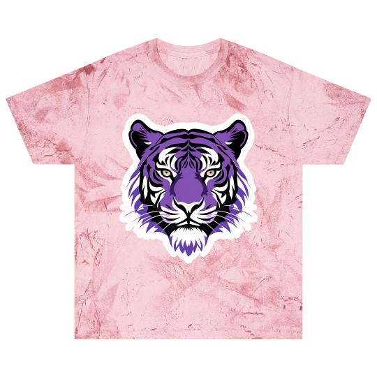 Majestic Purple Tiger Graphic Design Blast T Shirts
