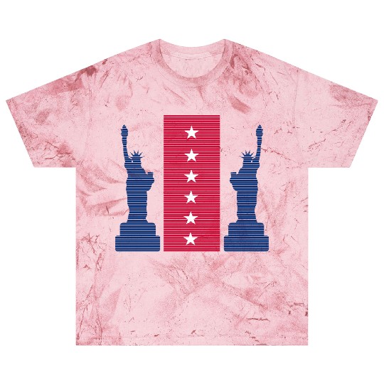 Stylized Statue of Liberty Graphic Design Blast T Shirts