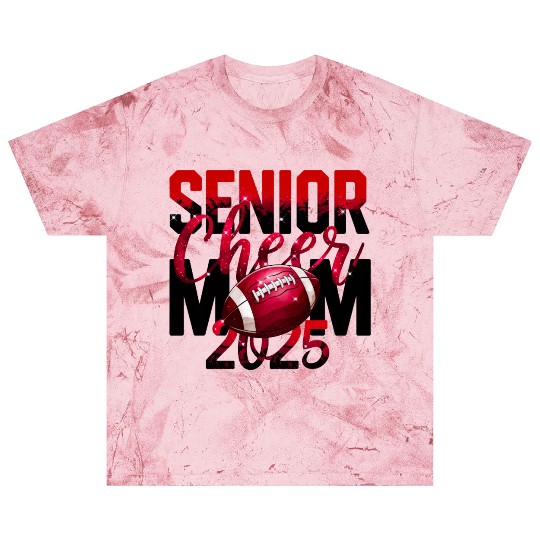 Red Senior Cheer Mom 2025 Football Design Mom Life Blast T Shirts