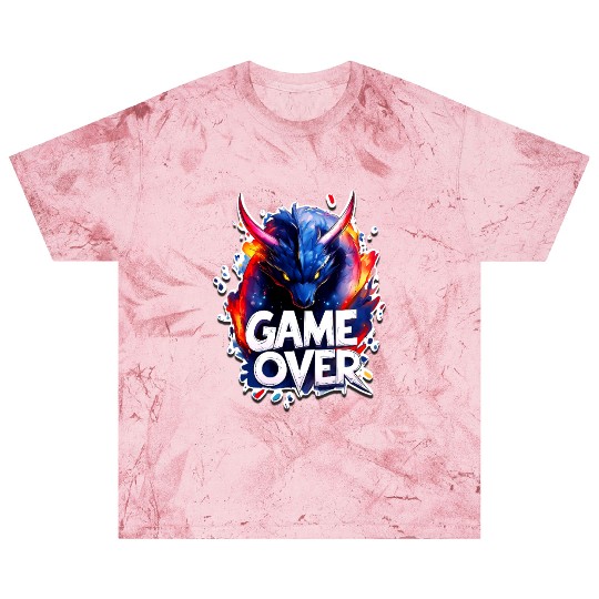 Game Over - Dragon Art - Graffiti Style - Gamer Sl Blast T Shirts