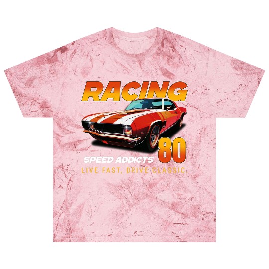 Racing Classic Car Graphic Blast T Shirts, Retro Muscle Car