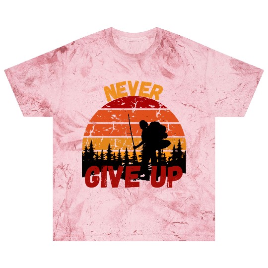 Never Give Up Forest Adventure Design Blast T Shirts