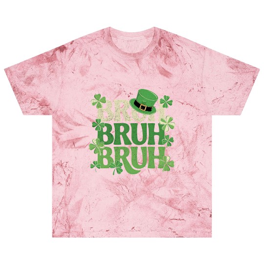 Bruh St. Patrick's Day Funny Green Shamrock Blast T Shirts