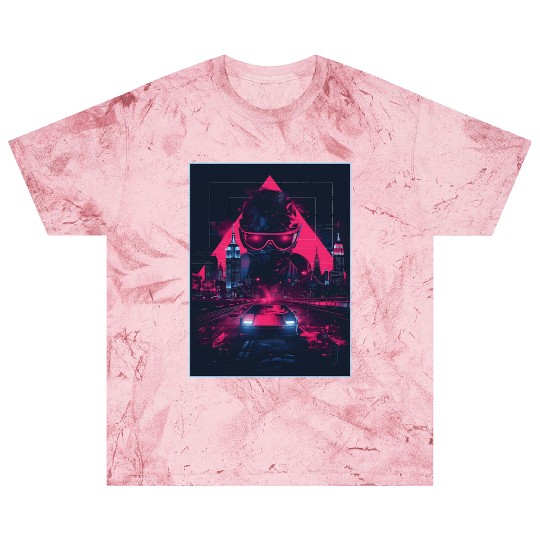 Man Retro Car City Vaporwave Synthwave 90s Blast T Shirts