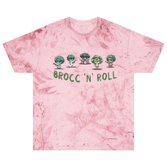 Rock And Roll Broccoli Fun Guitar Rock Band Humor Blast T Shirts