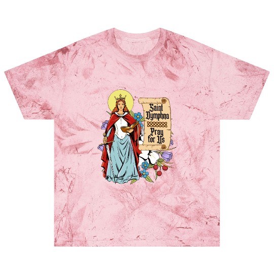 St. Dymphna Purity Lily Patron Saint Mental Health Blast T Shirts