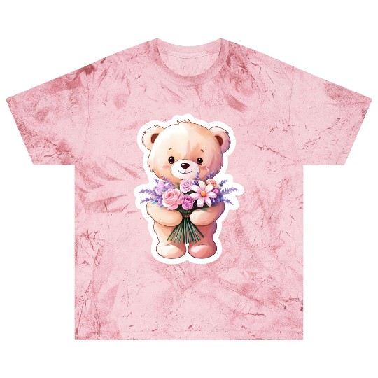 Teddy bear with bouquet of flowers Blast T Shirts