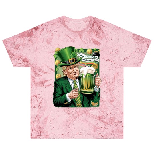 Make St Patrick's Day Great Again Trump Blast T Shirts