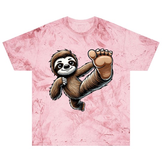 Sloth Karate Master Kick Martial Arts Blast T Shirts