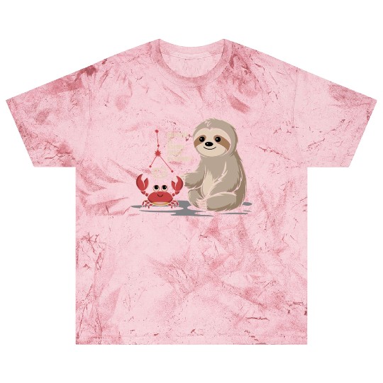 Cancer Zodiac Sloth: Nurture by Nature, Fierce by Blast T Shirts